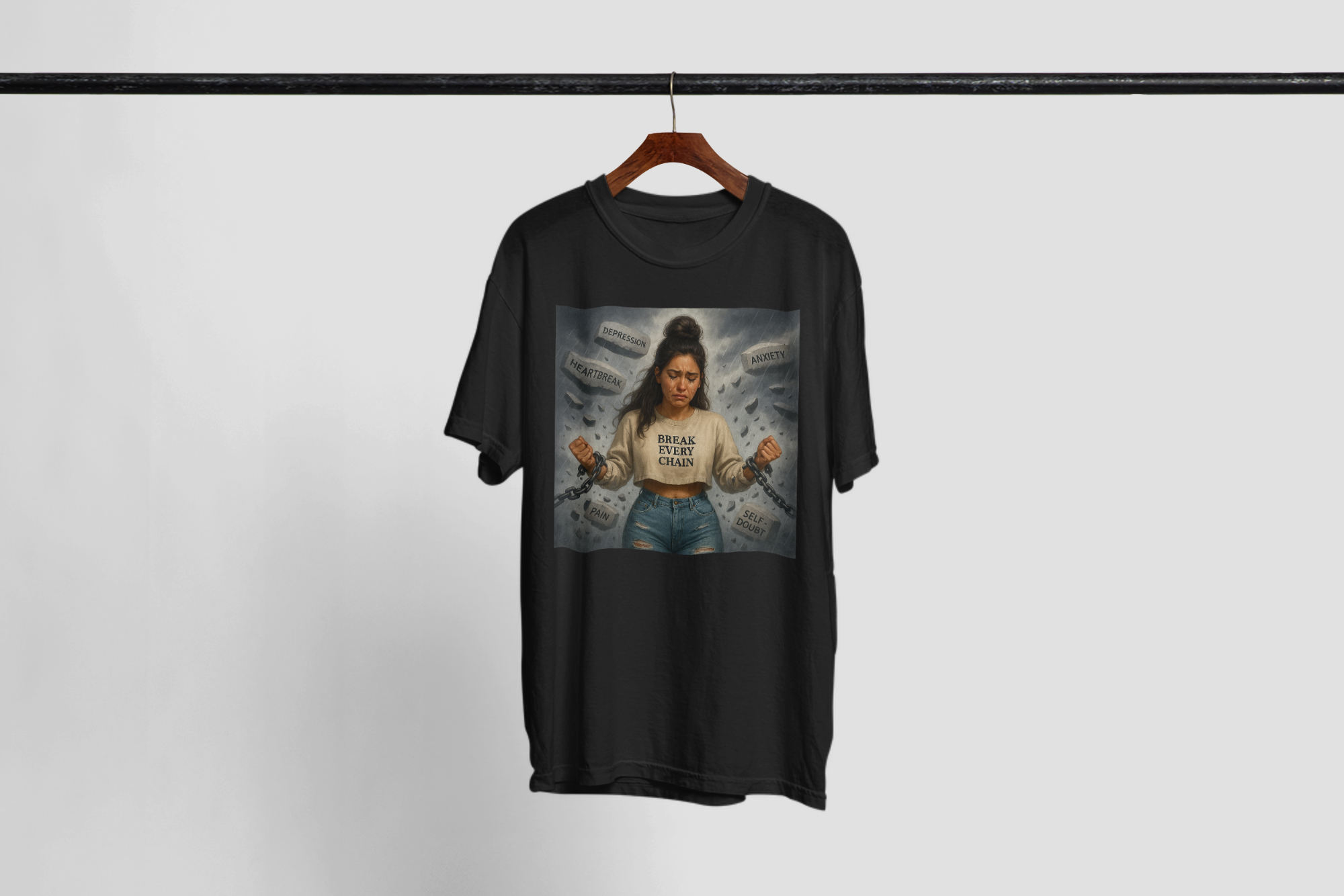Chain Breaker Cropped T-Shirt – Empowered Edition